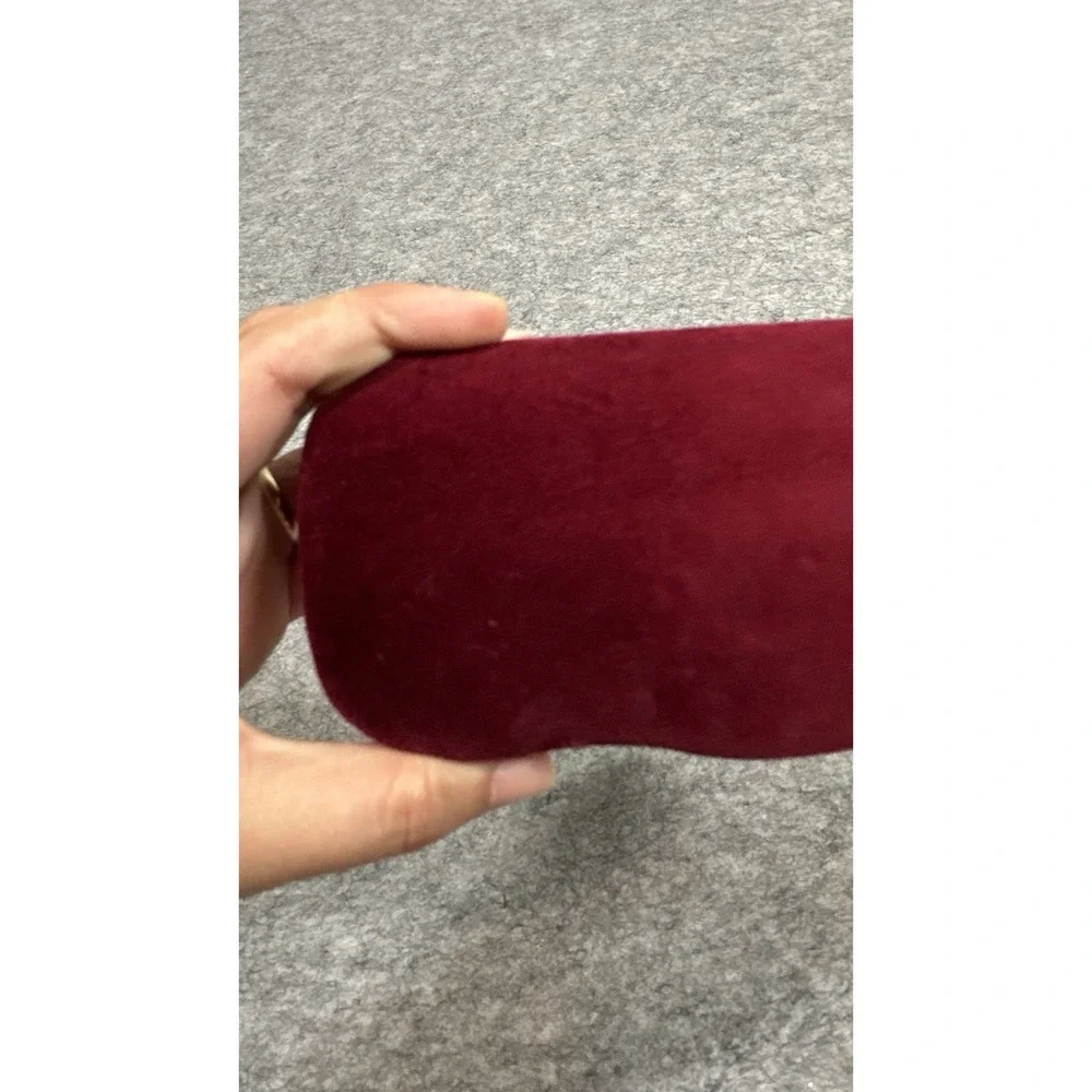 Gucci Case Burgundy Velvet Hard Sun Glasses Case Luxury Storage Box